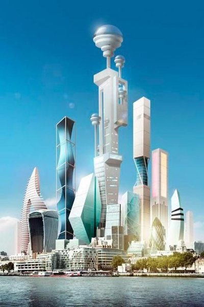 Лондон 2045: град на космодруми и небостъргачи Лондон 2045: град на космодруми и небостъргачи